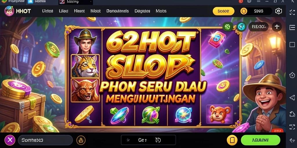 Tampilan gameplay slot 62HOT dengan grafis menarik.