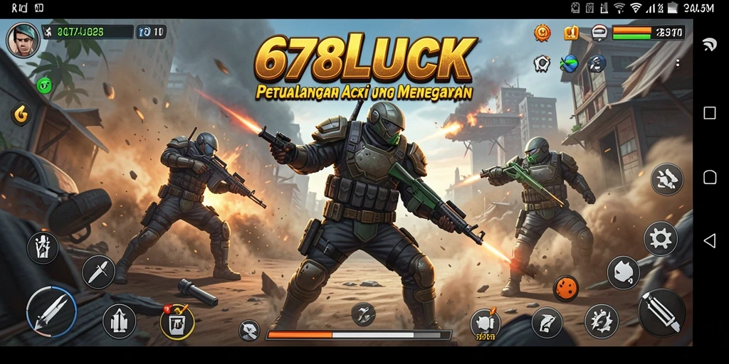 Tampilan gameplay menegangkan dari 678LUCK dengan aksi seru.