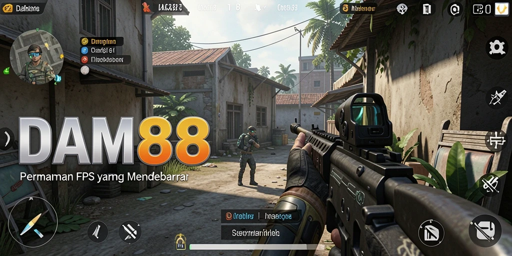 Tampilan menarik dari gameplay FPS dalam DAM88.