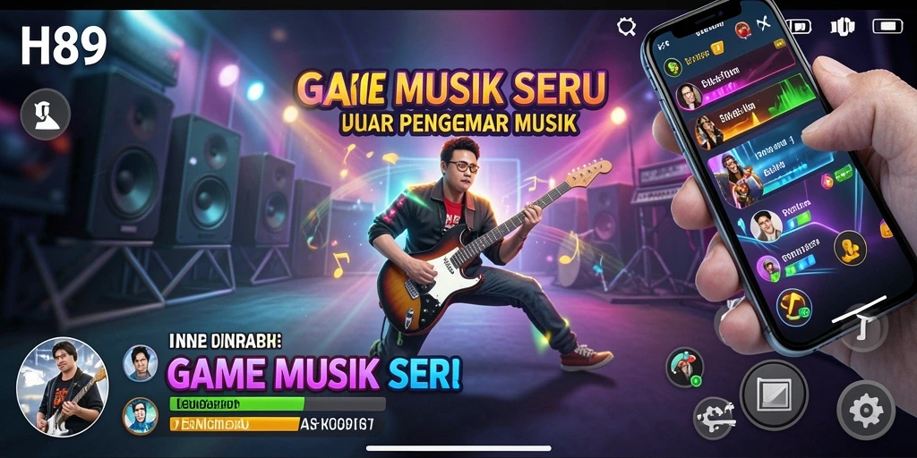 Gameplay H89 yang menyenangkan dengan berbagai tantangan musik.