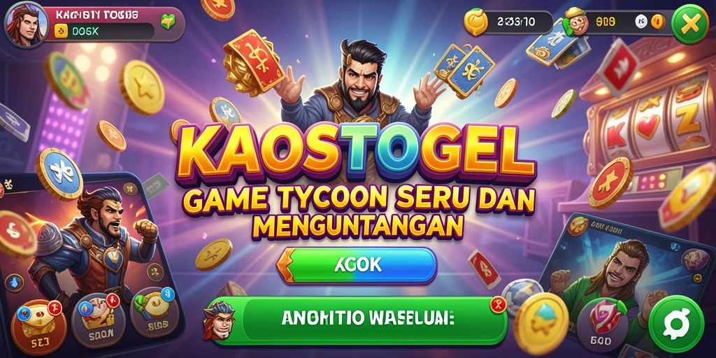 Tampilan gameplay KAOSTOGEL yang mendebarkan dan penuh strategi Tycoon.