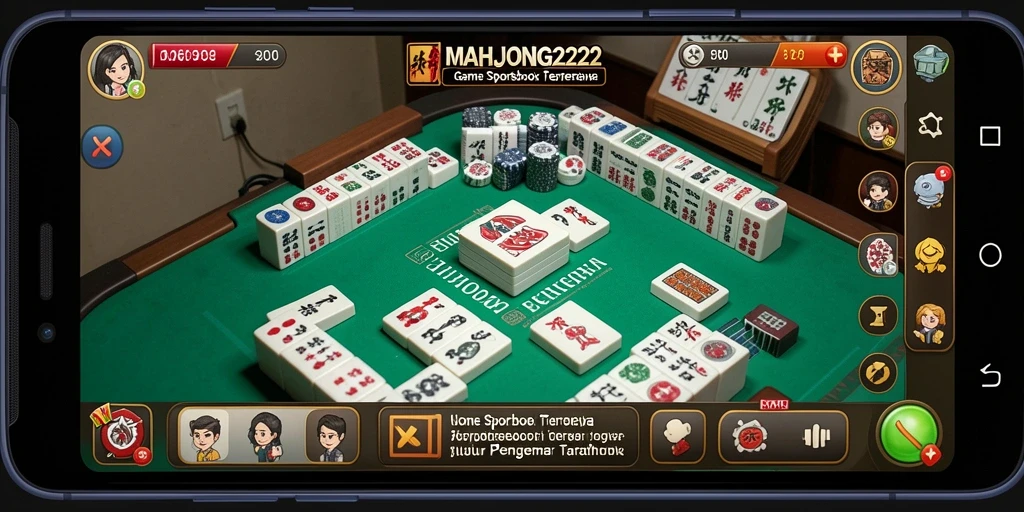 Tampilan utama gameplay <strong>MAHJONG222</strong> dengan berbagai pilihan taruhan olahraga.