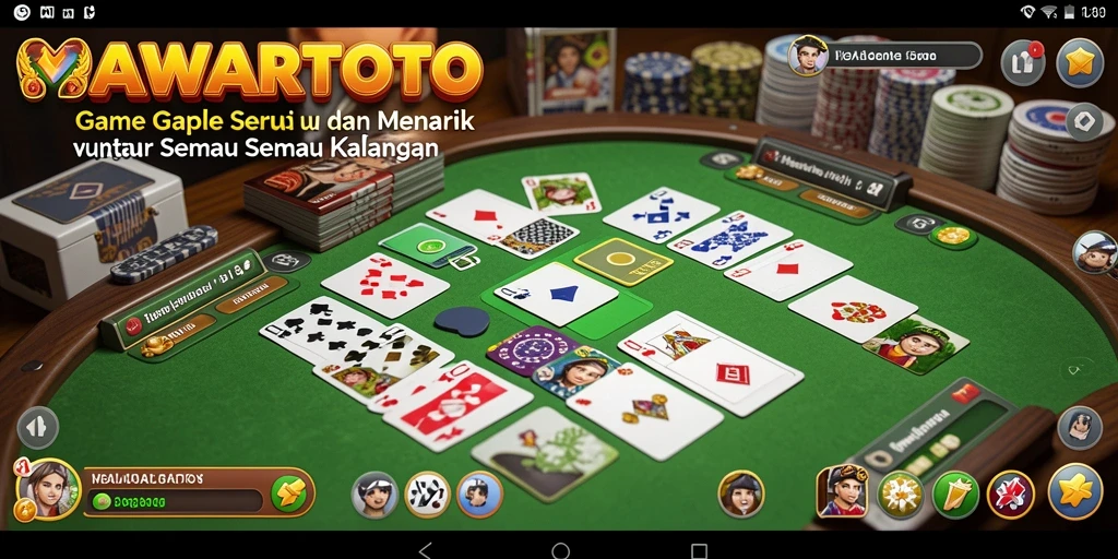 Tampilan seru dari gameplay MAWARTOTO yang penuh strategi Gaple.