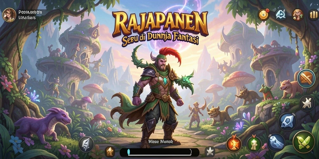 Tampilan gameplay RAJAPANEN yang dinamis dan menarik.