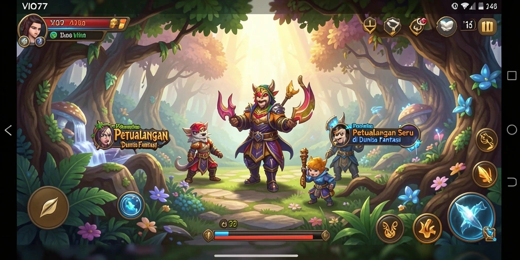 Tampilan gameplay seru dan mendebarkan dalam VIO77.