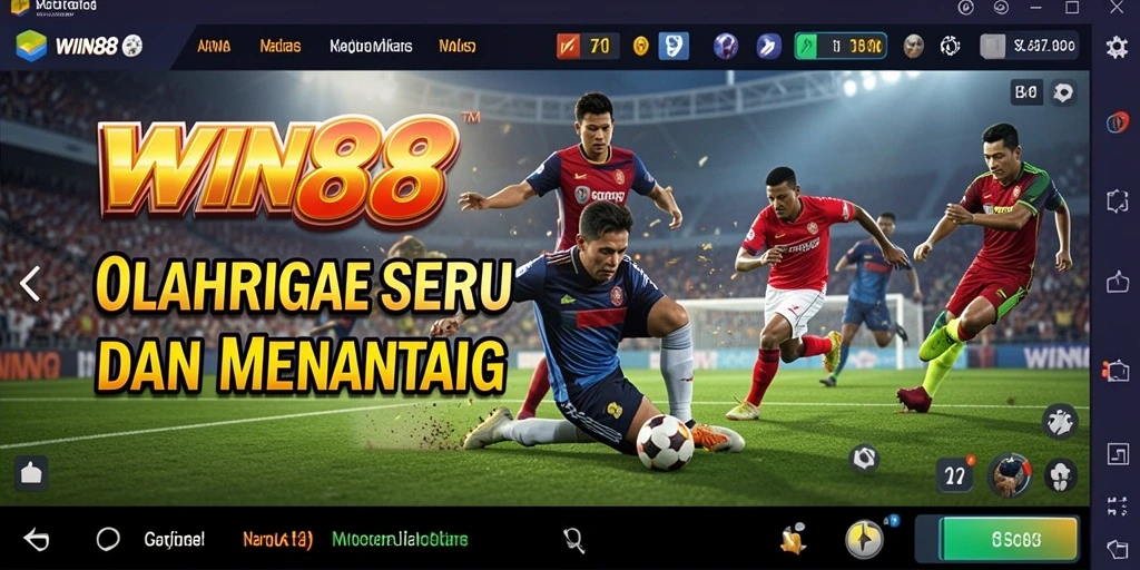 Tampilan gameplay seru dari WIN88 menampilkan aksi olahraga yang mendebarkan.